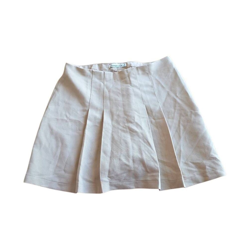 Abercrombie & fitch womens juniors Sz M beige pleated skirt skort NWT